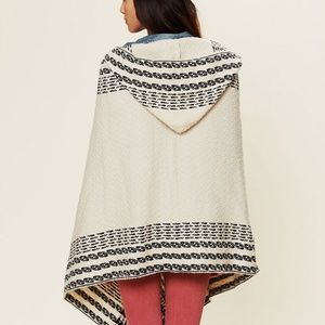 Free People Hooded Poncho